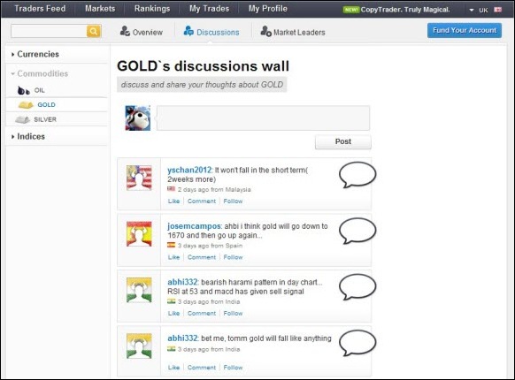 Gold Discussion feed