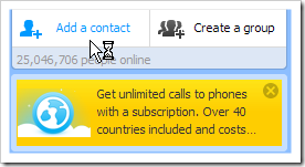 add a contact in Skype Program page 