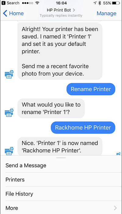 HP Printer Chatbot ประสบการณ์คุยกับเครื่อง Printer