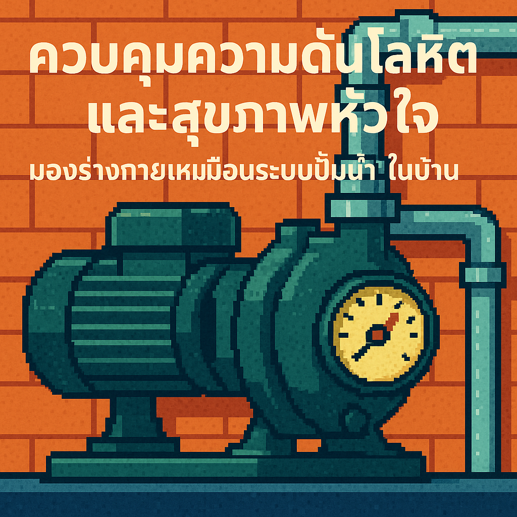 ควบคุมความดันโลหิตและสุขภาพหัวใจ: มองร่างกายเหมือนระบบปั๊มน้ำในบ้าน