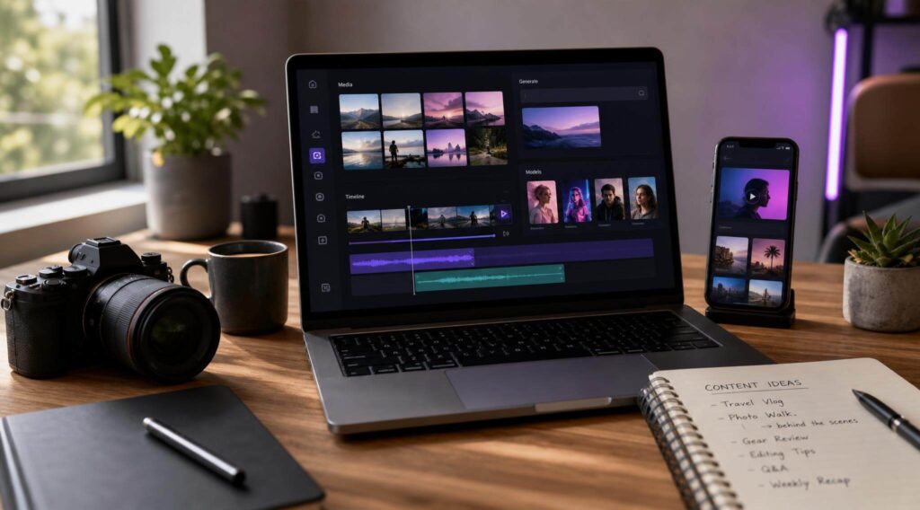AI Content Studio สำหรับสร้างภาพ วิดีโอ เสียง และคอนเทนต์ออนไลน์ด้วยเครื่องมือ AI หลายโมเดล